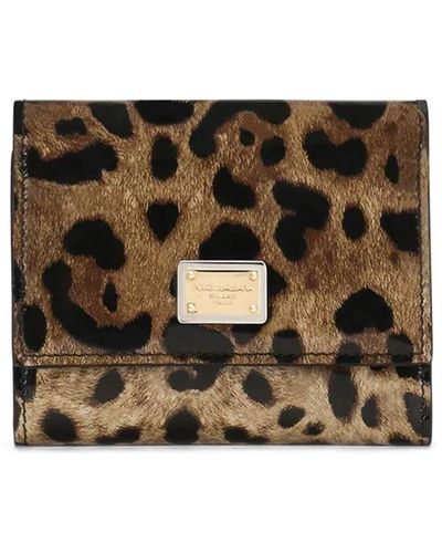 Dolce & Gabbana Bi-Fold Wallet With Print - Brown