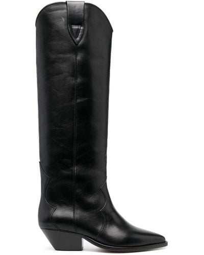 Isabel Marant Denvee 40Mm Knee High Boots - Black