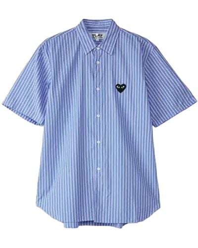 COMME DES GARÇONS PLAY Striped Shirt - Blue