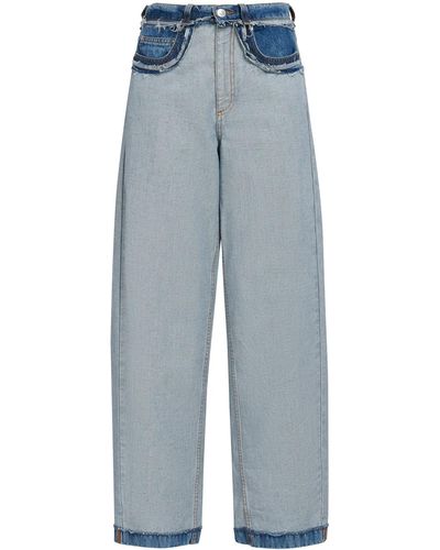 Marni Jeans A Gamba Ampia - Blu