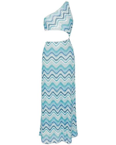 Missoni Zigzag Coverage With Cut-Out Detail - Blue