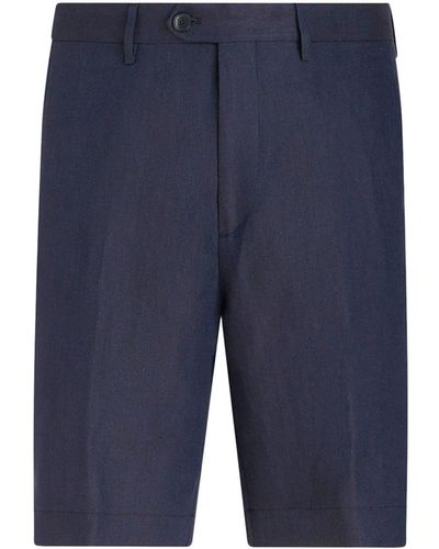 Etro Bermuda Shorts With Pleats - Blue