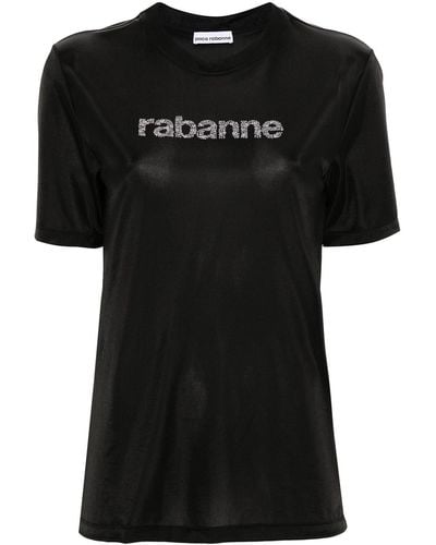 Rabanne T-Shirt With Decoration - Black