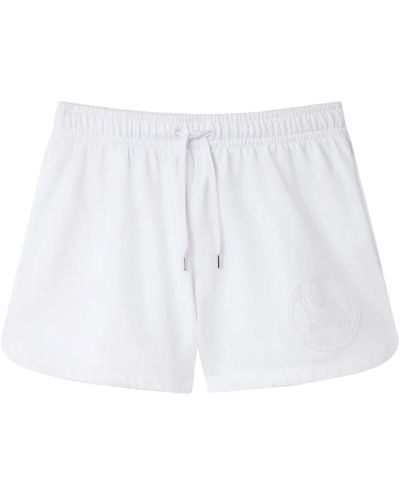 Stella McCartney S-Wave Jersey Drawstring Shorts - White