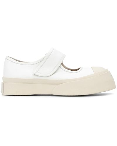 Marni Trainers With Hook And Loop Closures - White