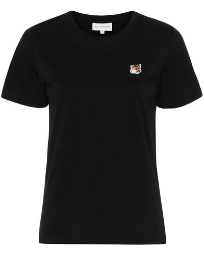 Maison Kitsuné Fox Head Cotton T-Shirt - Black