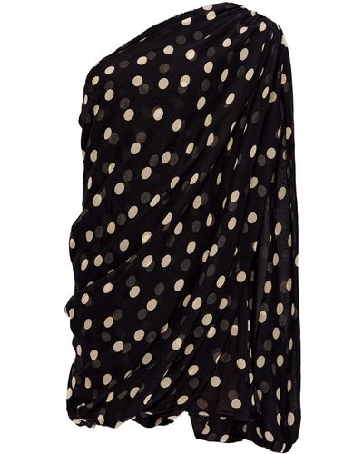 Stella McCartney Short Polka Dot Dress - Black
