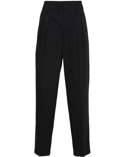 Lemaire Tailored Trousers With Pleats - Black