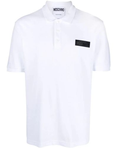 Moschino Polo Shirt With Patch - White