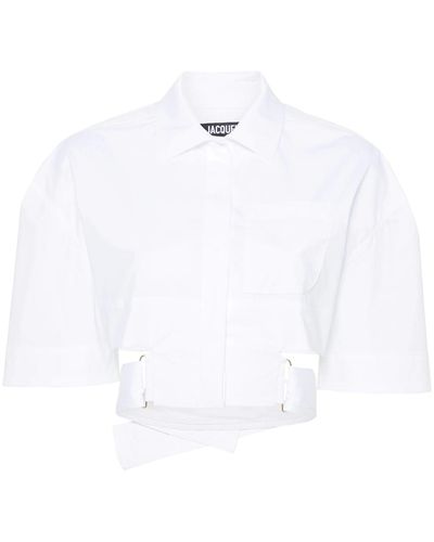 Jacquemus La Chemise Courte Bari Shirt - White