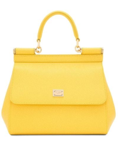 Dolce & Gabbana Small Sicily Shoulder Bag - Yellow