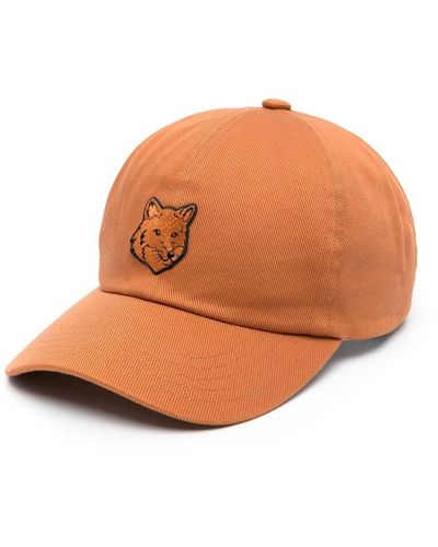 Maison Kitsuné Cappello Bold Fox Con Applicazione - Arancione