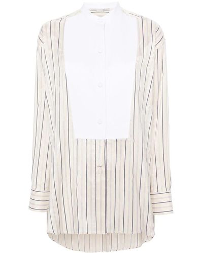 Stella McCartney Striped Shirt With Contrasting Insert - White