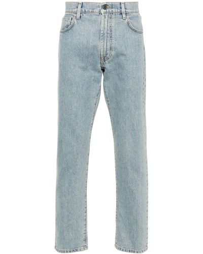 Moschino Straight Jeans With Patch - Blue