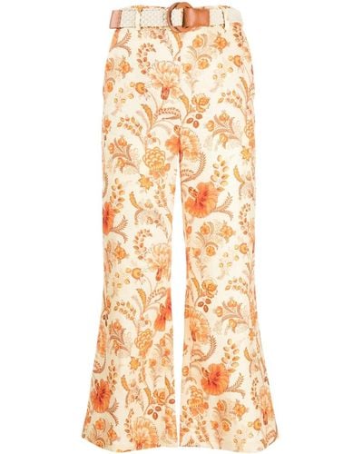 Zimmermann Junie Floral Cropped Trousers - Multicolour