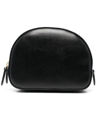 Stella McCartney Make-Up Bag With Perforated Logo - Black