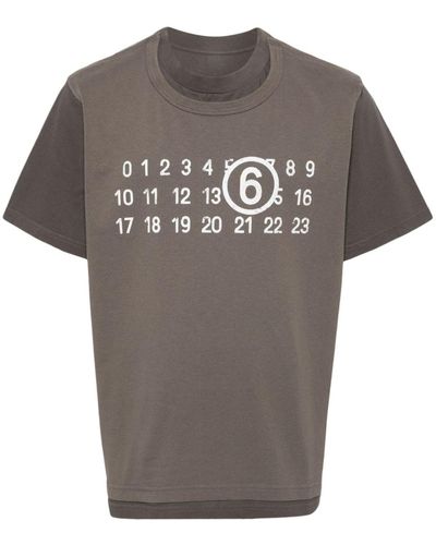 MM6 by Maison Martin Margiela Two-Layer T-Shirt - Grey