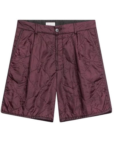 Dries Van Noten Padded Shorts - Purple