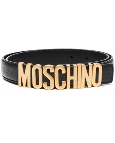 Moschino Belt With Logo - Black