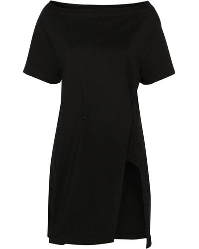 Courreges Short Asymmetric Dress - Black