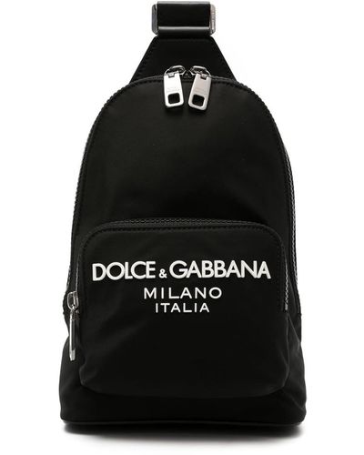 Dolce & Gabbana Backpack With Logo Application - Black