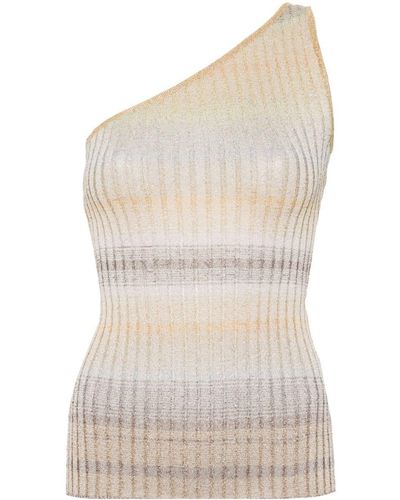 Missoni One-Shoulder Knitted Top - White