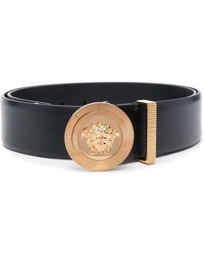 Versace Belt With Medusa Plaque - Black