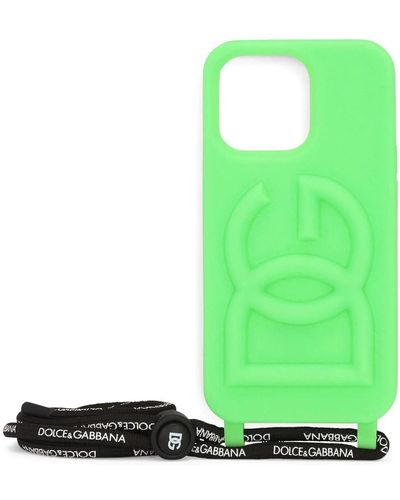 Dolce & Gabbana Iphone Pro Case With 3D Logo - Green