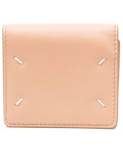 Maison Margiela Wallet With Stitching Details - Natural