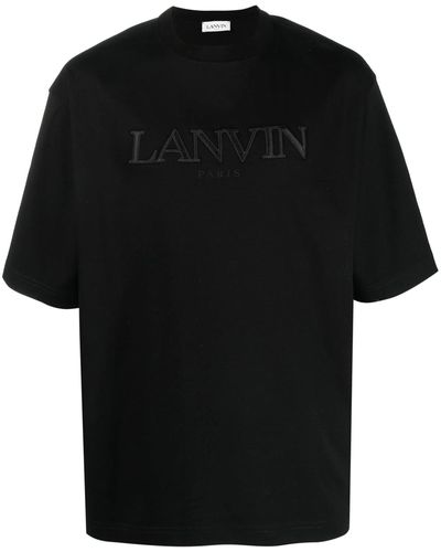 Lanvin T-Shirt With Logo Application - Black