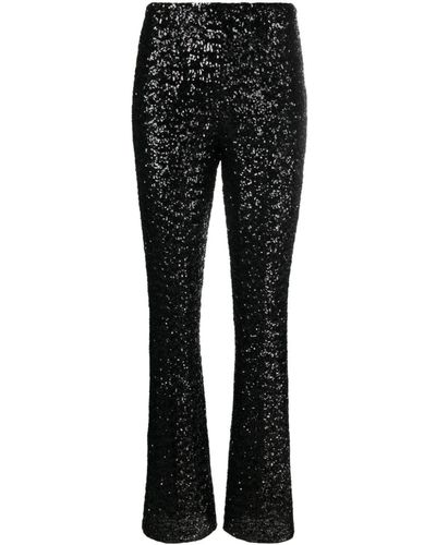 Oséree Wide-Leg Trousers Embellished With Sequins - Black