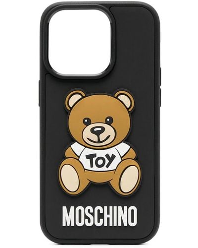 Moschino Cover Per Iphone 14 Pro Teddy Bear - Nero