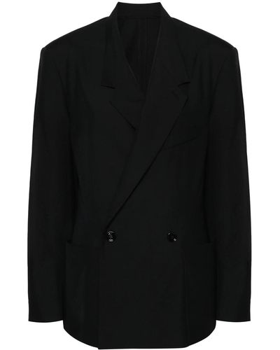 Lemaire Double-Breasted Jacket - Black