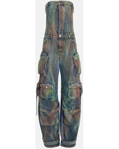 The Attico Jumpsuit camouflage - Blu