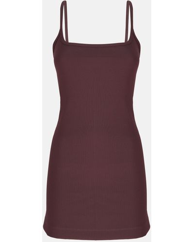 The Attico Dark Brown Mini Dress - Purple