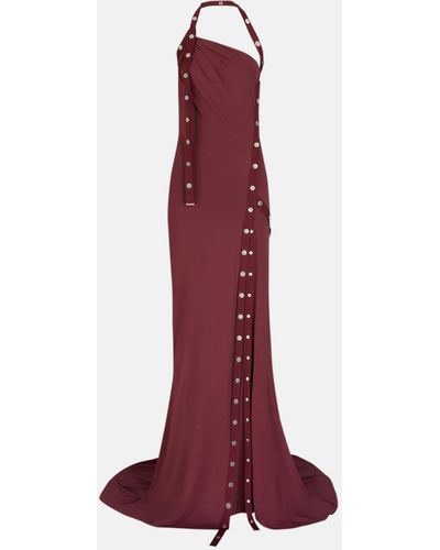 The Attico Dark Grape Long Dress - Red