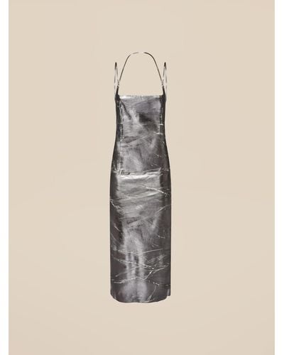 The Attico Silver Midi Dress - Natural