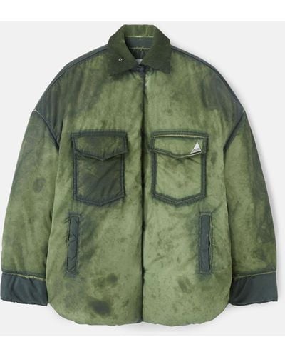 The Attico Military Green Short Coat Nylon
