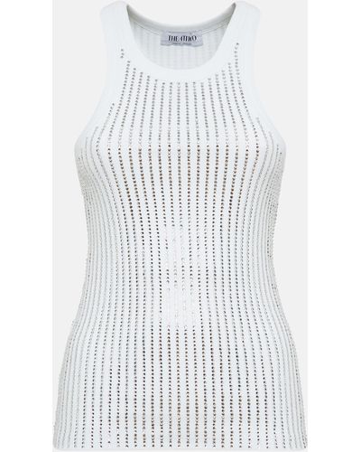 The Attico White And Crystal Top