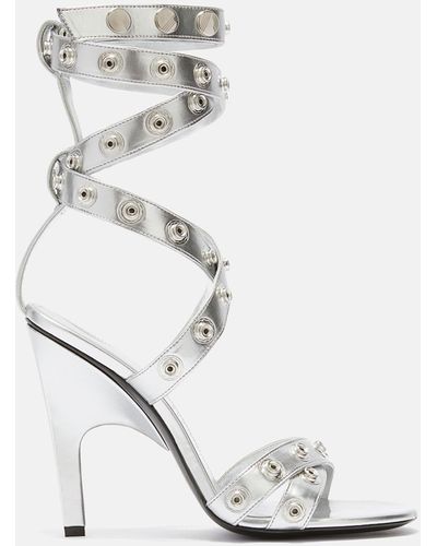 The Attico ''Cosmo'' Double Ankle Strap Sandal - White