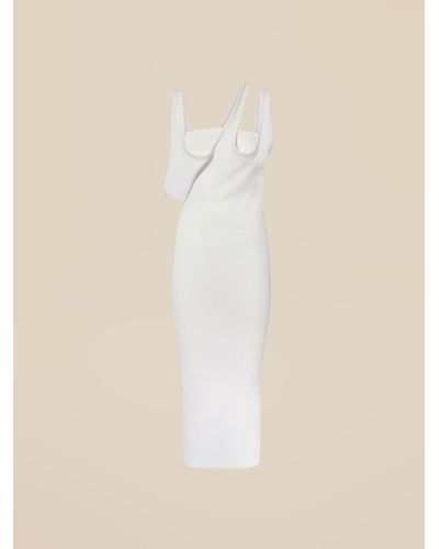 The Attico White Midi Dress - Natural
