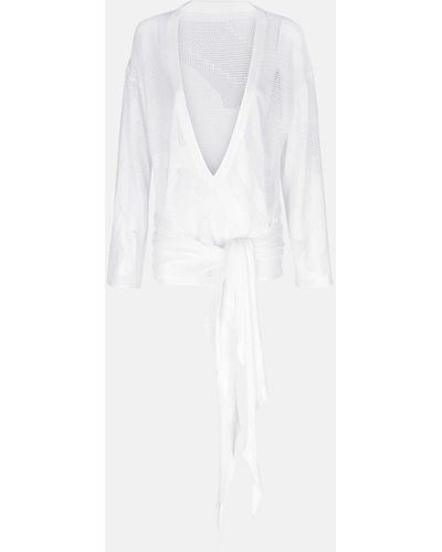 The Attico Mini Dress Light Ivory - White