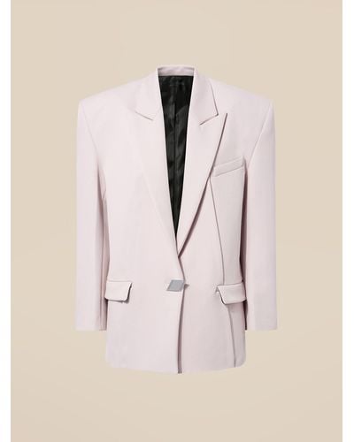 The Attico Pale Pink Blazer - Natural