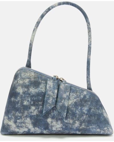 The Attico ''sunrise'' Blue Denim Shoulder Bag