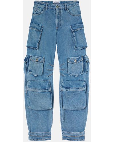 The Attico ''Fern'' Washed Long Pants - Blue