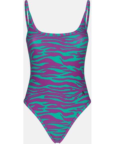 The Attico Teal And Bouganville One Piece - Blue
