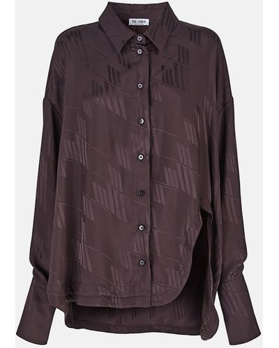The Attico ''kota'' Dark Brown Shirt - Purple