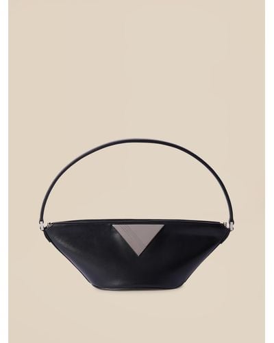 The Attico ''piccola'' Black Shoulder Bag - Natural