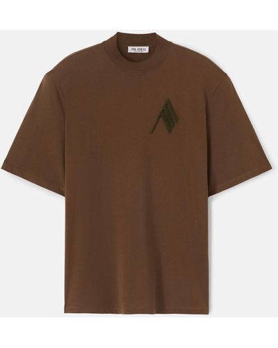 The Attico T-shirt ''Kilie'' smoked topaz - Marrone