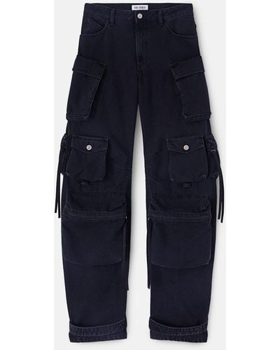 The Attico Pantaloni lunghi ''Fern'' black - Blu